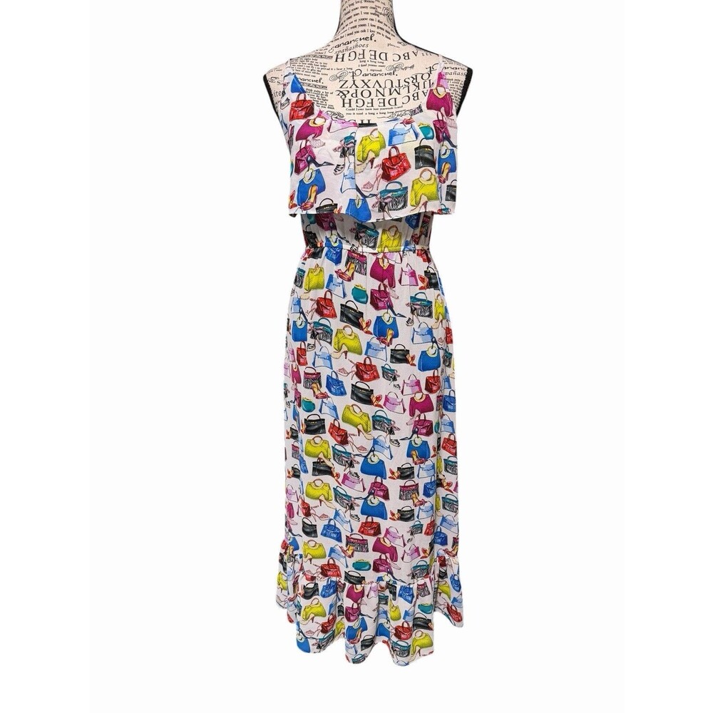 Zara Womens Sexy Spaghetti Straps Fashion Handbags Print Long Maxi Beach Travel